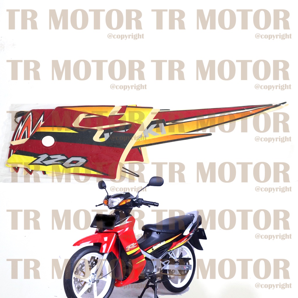 Stiker Motor Satria 2Tak Hiu Malaysia Sticker Striping Lis Full Set Motor