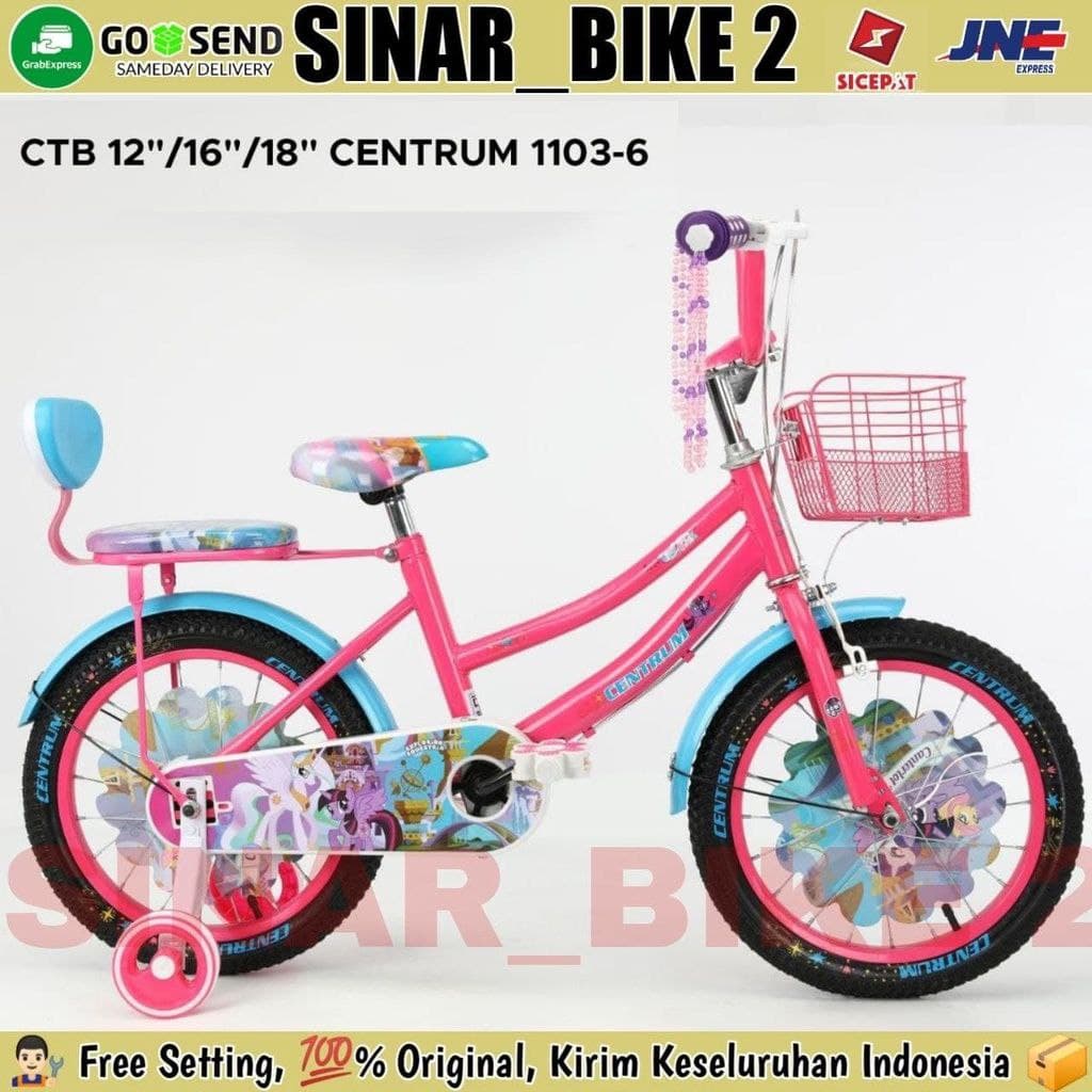 Sepeda Anak Perempuan MINI CENTRUM CT 1103-03 Ukuran 12 16 18 Inch