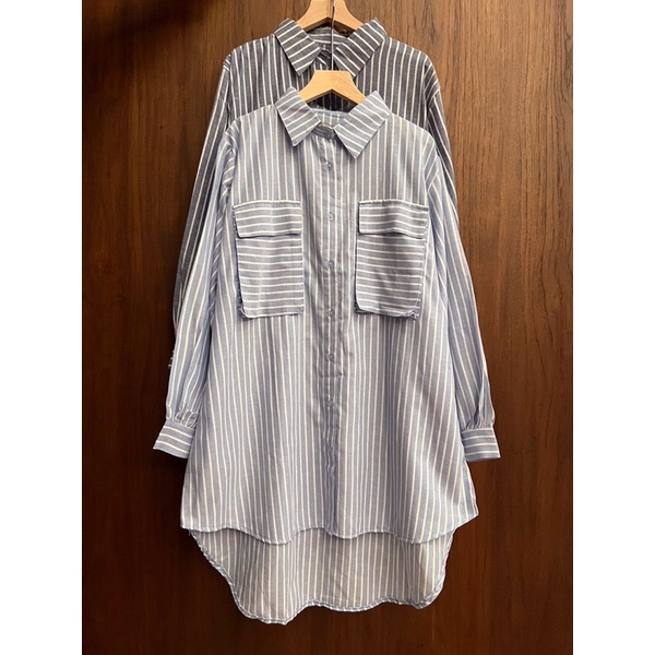 KEMEJA STRIPE/TUNIK STRIPE/KEMEJA WANITA/KEMEJA CASUAL
