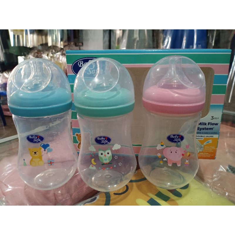 Botol Susu Babysafe 3pcs Wide Neck