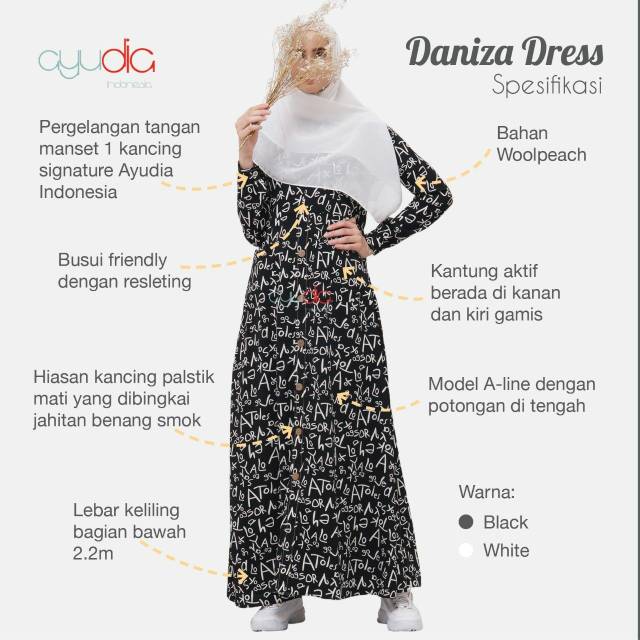 Gamis dress daily daniza dress by ayudia