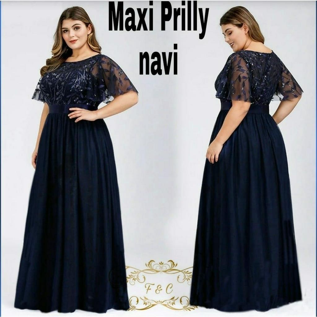 PCS MAXY PRILLY TILE MUTIARA PAKAIAN WANITA DRESS GAMIS MAXI 4 UKURAN M L XL XXL FE