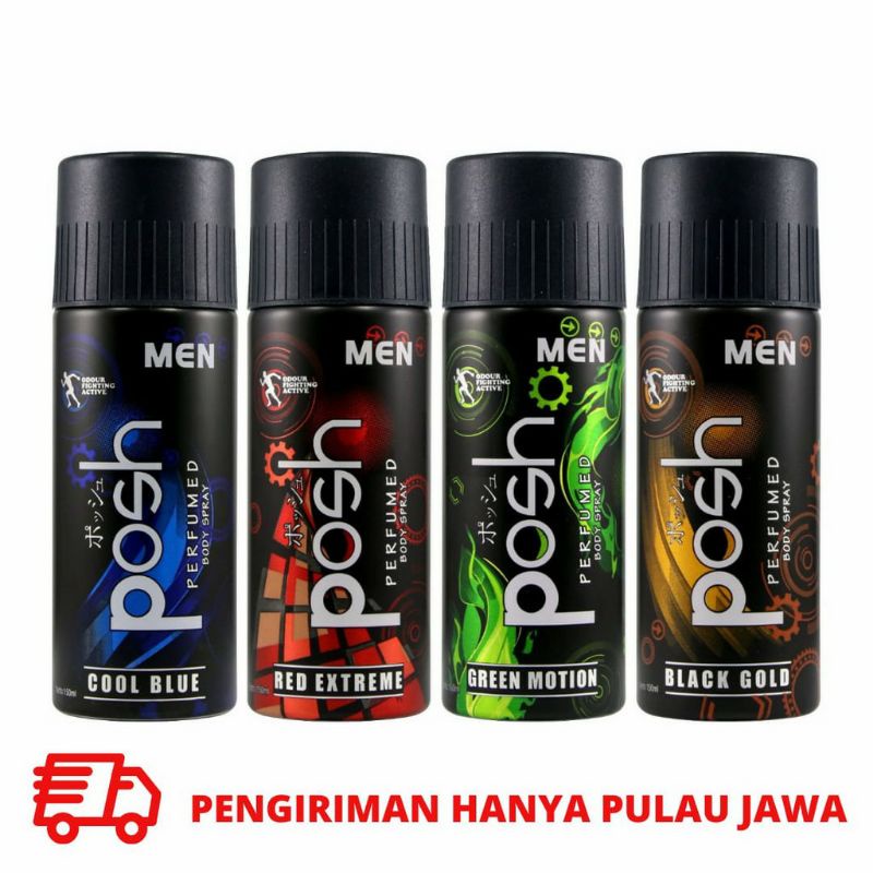 POSH MEN Body Spray 150ml (KHUSUS AREA PULAU JAWA)