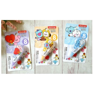 PERALATAN ALAT TULIS MOTIF BTS BT21 PULPEN PENSIL DAN APUSAN