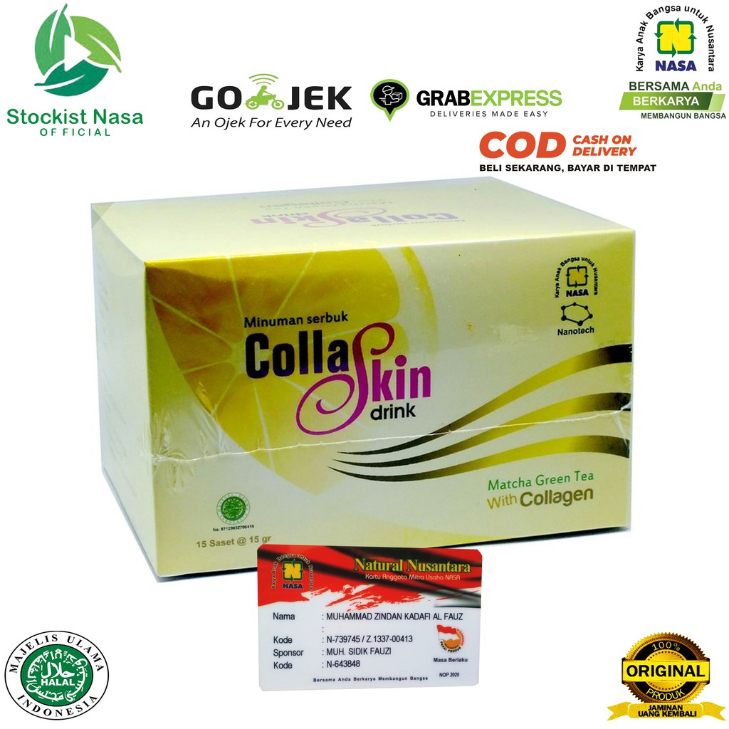 

Collaskin Drink Original NASA - Minuman Kecantikan Mencerahkan kulit Badan dan Wajah Original Nasa