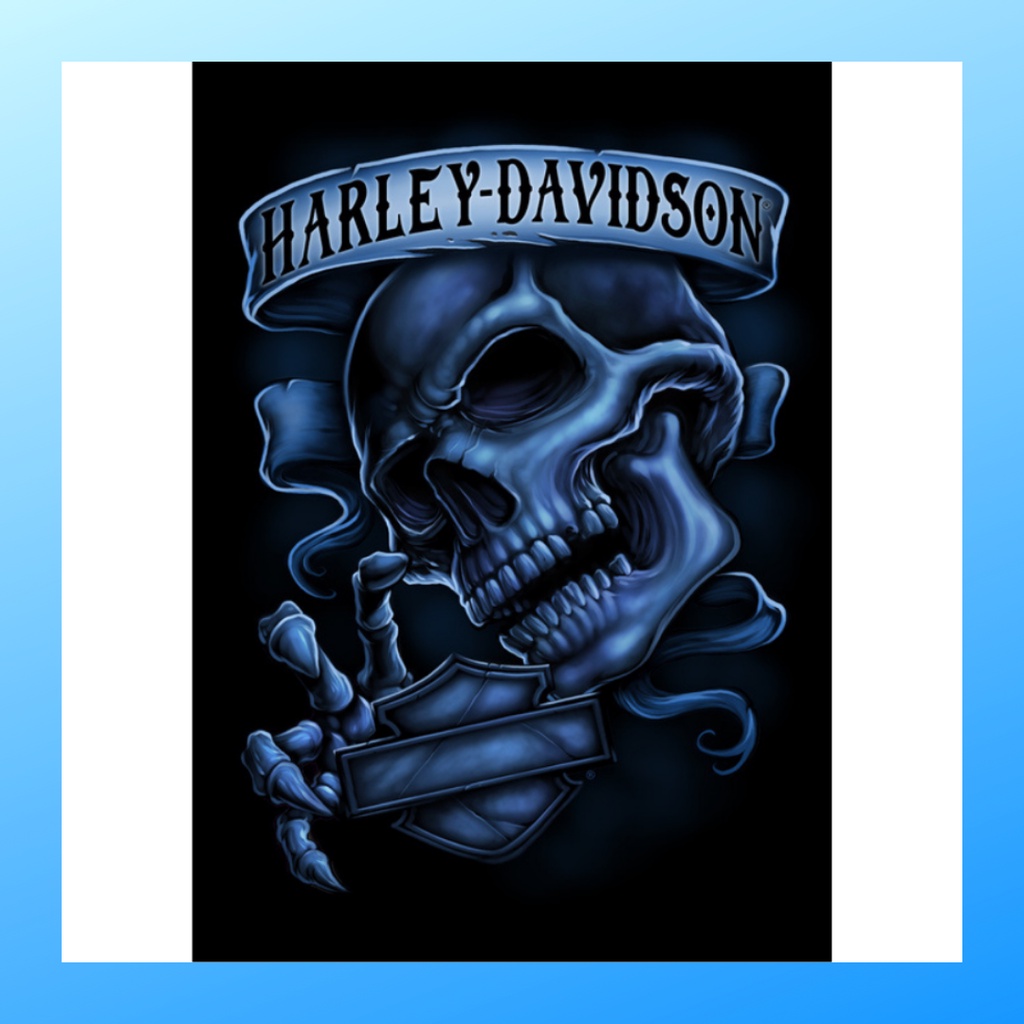 Kaos distro pria katun combed harley davidson baju atasan wanita dewasa t-shirt vintage outfit premium casual suit pakaian merchandise kombed 30s oneck oblong lengan pendek apparel hitam HD001