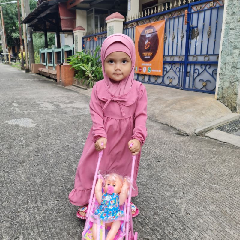 Hallybaba kids -  Gamis Anak 1-5Th Mango Twill Nasyana