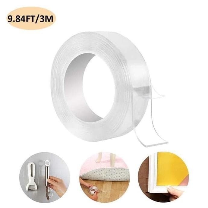 

Magic Nano Double Tape Bening Tahan Air 30mm x 3Meter Acrylic Elastis