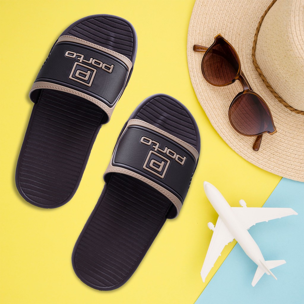 Porto - Sandal Pria Karet House Slipper Kuat Nyaman Porto Man Original 1011M (Super Sale!)-2