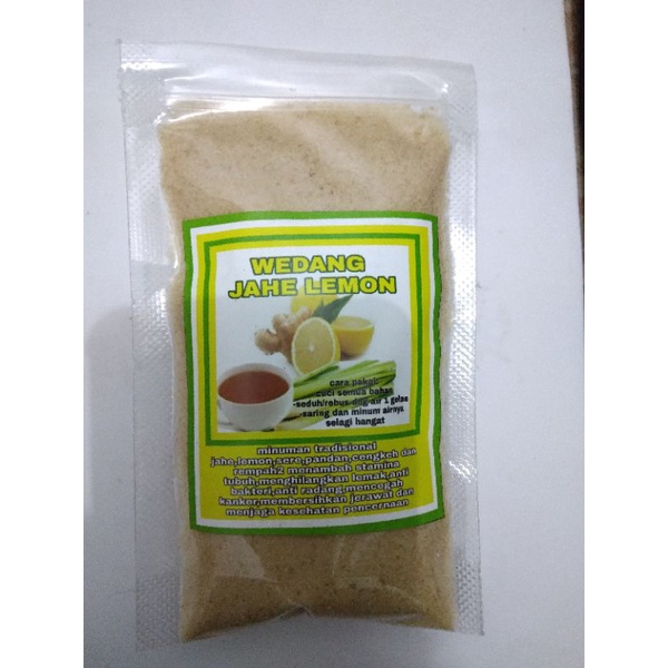 

minuman rempah serbuk jahe lemon