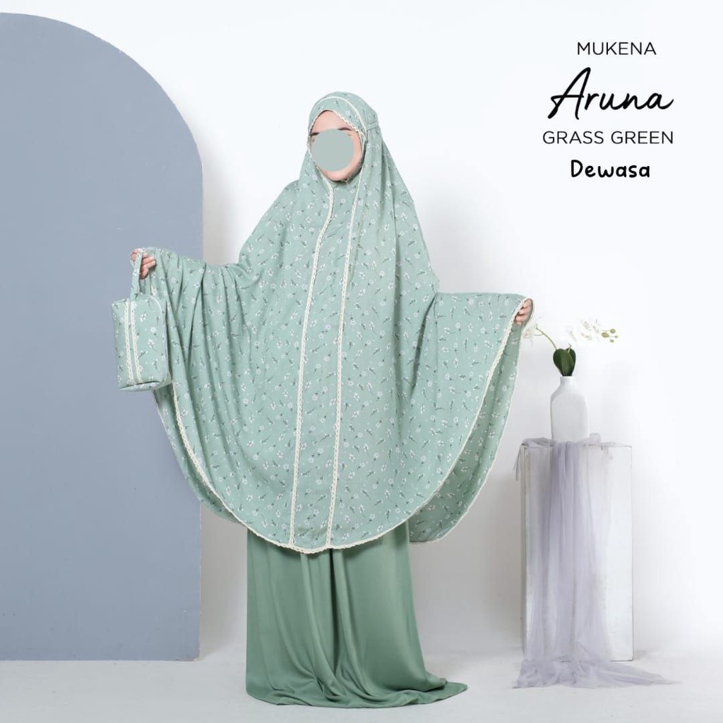 Mukena Anak Perempuan Dewasa Aruna - Mukena Anak Tanggung/Mukena Anak 10 Tahun/Mukena Anak Perempuan