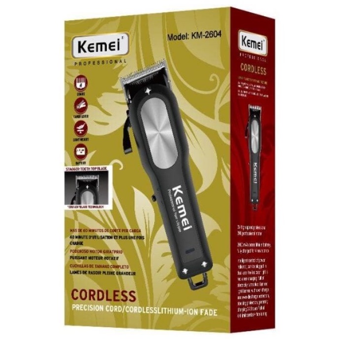 COD Alat Cukur Rambut Kemei KM-2604 Hair Clipper//Mesin Cukuran Rambut KEMEI KM-2604//CUKURAN RAMBUT RECHARGEABLE KEMEI 2604//MESIN CUKUR RAMBUT CAS KEMEI KM-2604