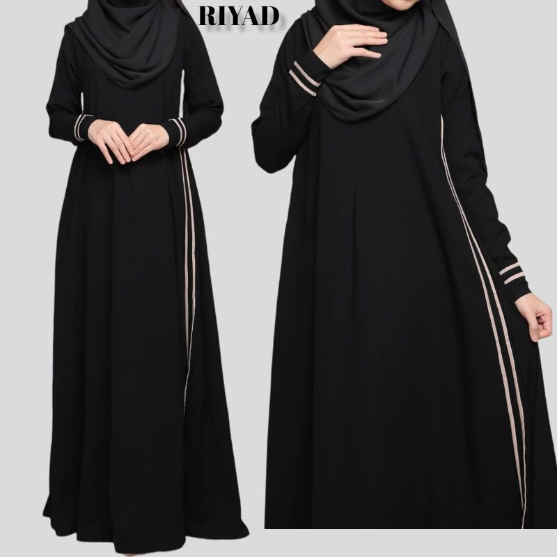 ALKHATIB Abaya Riyad Hitam Abaya Simple Abaya Minimalis Abaya Saudi Hitam