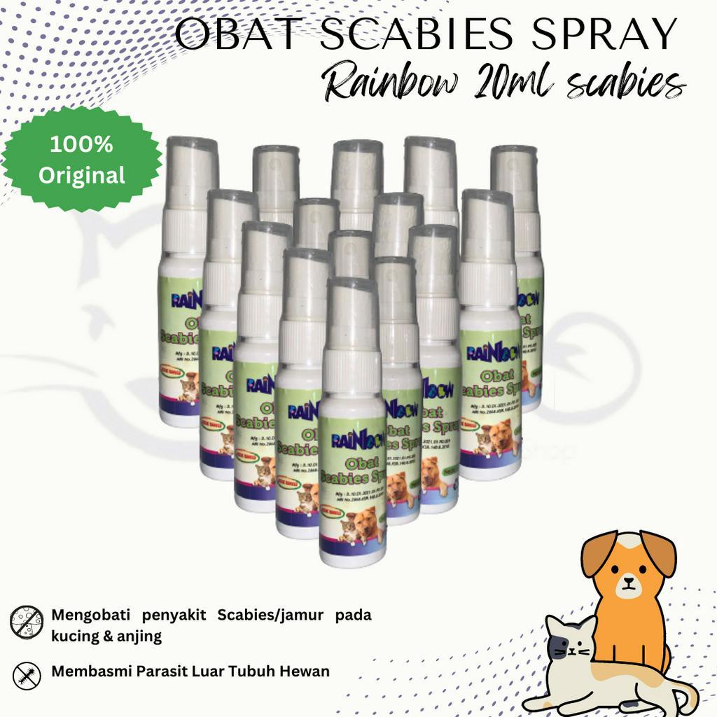 RAINBOW OBAT SCABIES SPRAY SEMPROT CAT DOG 20ml 20 ml KUCING ANJING