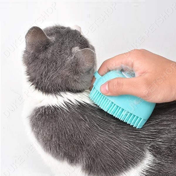 Sikat Mandi Kucing Silikon Sisir Pijat Bentuk Sikat Anjing Mandi Hewan Peliharaan