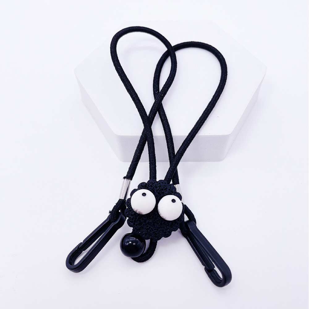 Tali Strap [ Hitam ] Cookies Earhook Kacamata &amp; Masker Anak dan Dewasa - Penahan Anti Jatuh - Spandex - TL8097