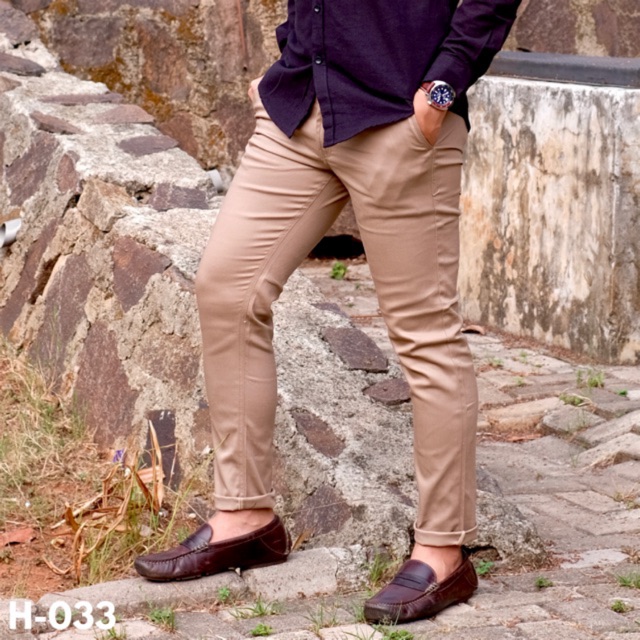 SUPER SALE Celana  Panjang Chino  Pria  Warna  KHAKI  H 033 