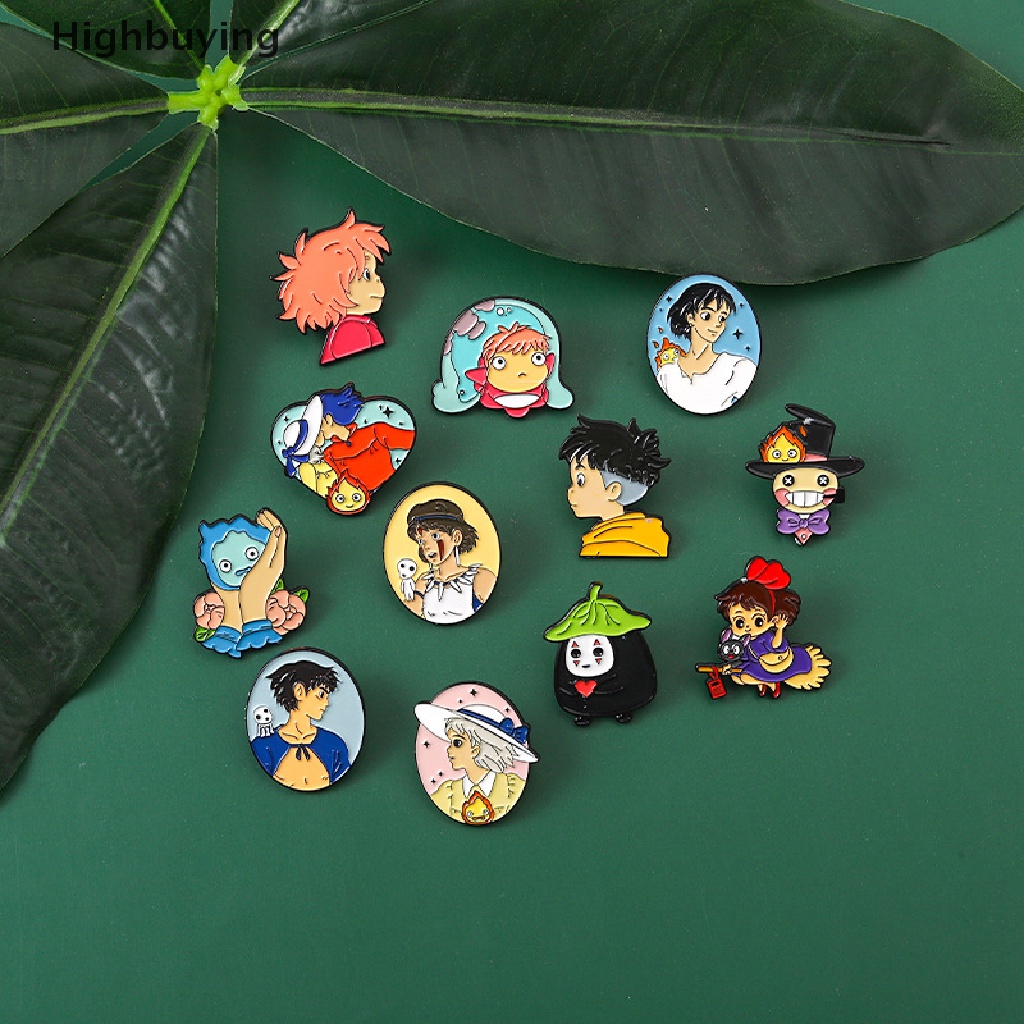 Hbid Bros Pin Enamel Desain Kartun Film Howl Sofia Ashitaka San Ponyo Sosuke