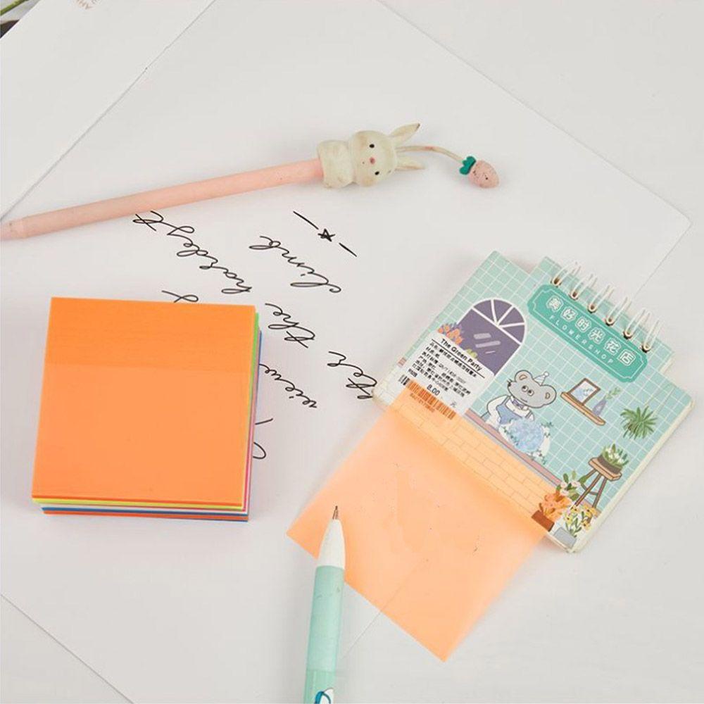 【 ELEGANT 】 Sticky Notes Portable Sederhana Aksesoris Kantor Perekat Diri Bookmark Sticky Stationery Memo Pad