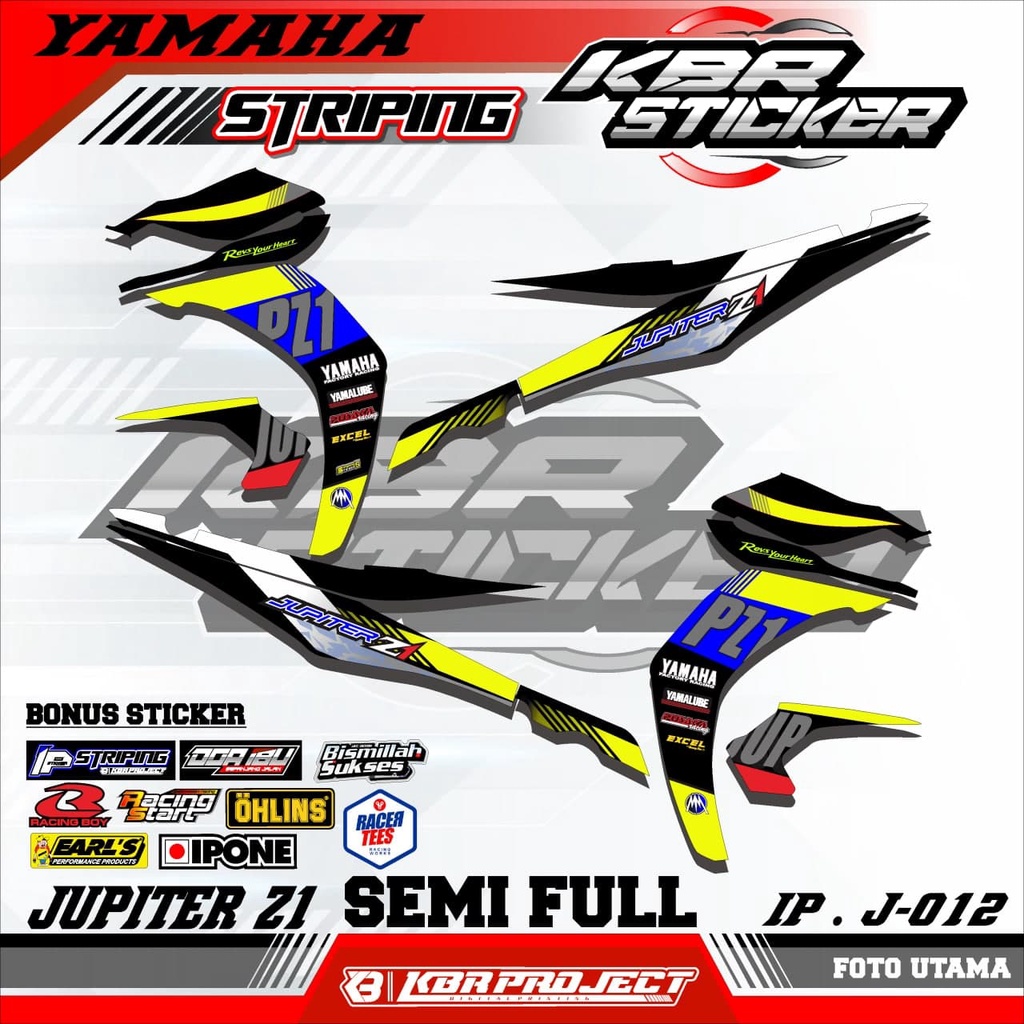 JUPITER Z1 (cod) stiker motor - striping jupiter z1 - motor yamaha - motor – Racing.12