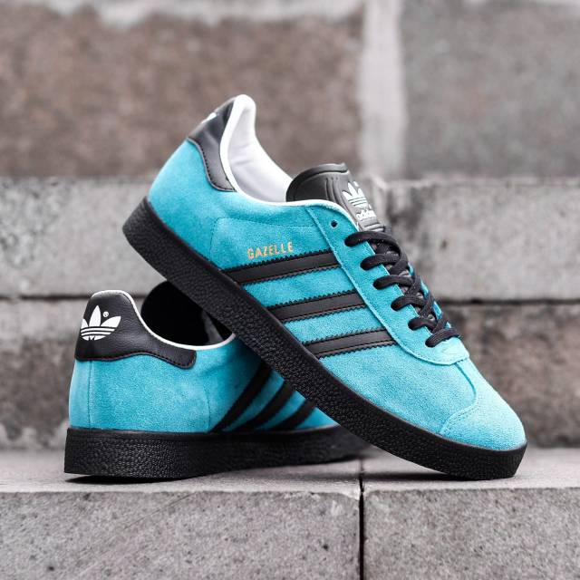 SEPATU ADIDAS GAZELLE ICE BLUE BLACK (100% ORIGINAL BNWB)