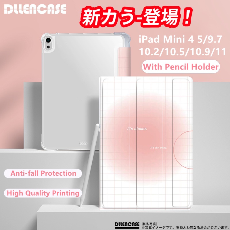 Dllencase Dengan Holder Pensil Untuk iPad Pro 11 2019 2020 10.2 7 / 8th Generation 2018 9.7 5 / 6th Mini 4 5 Air 4 10.5 10.9 A286