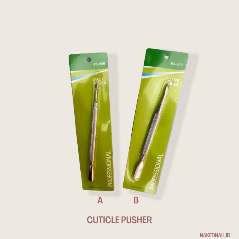 Cuticle pusher tajam stainless kualitas premium pusher nail art nailart manicure pedicure pendorong kutikula