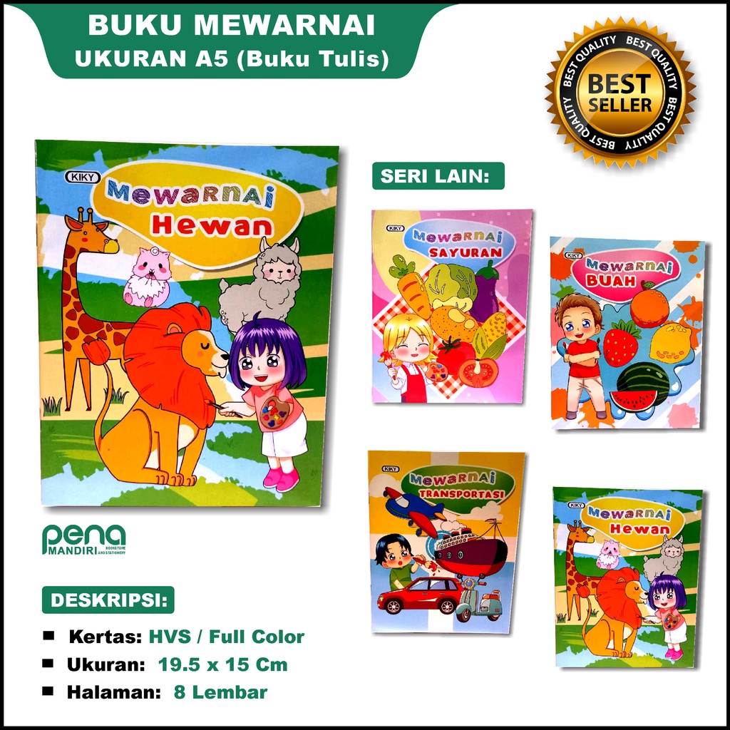 Buku Mewarnai Kiky Full Color