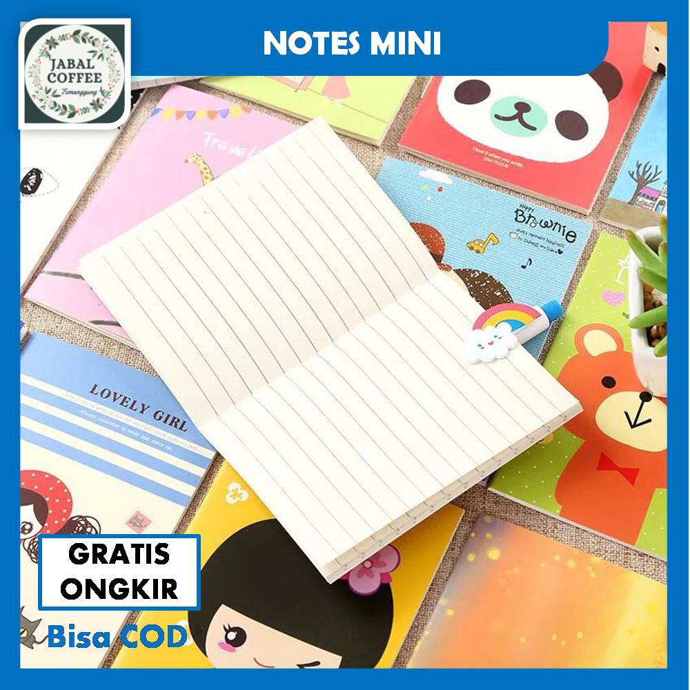 Buku Tulis Garis Mini / Notebook Mini / Buku Tulis Mini Notebook / Memo Motif / Notebook Mini J90