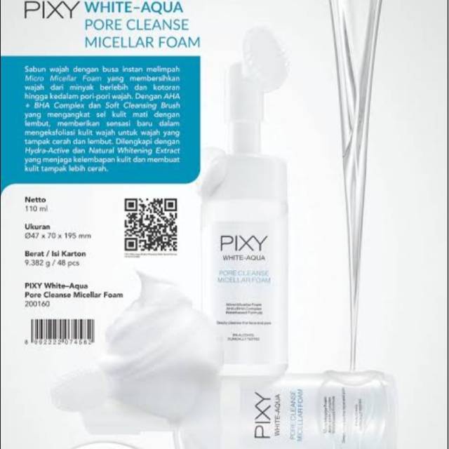 PIXY WHITE-AQUA CLEAR DEFENSE MICELLAR FOAM 90 ML (REFILL)