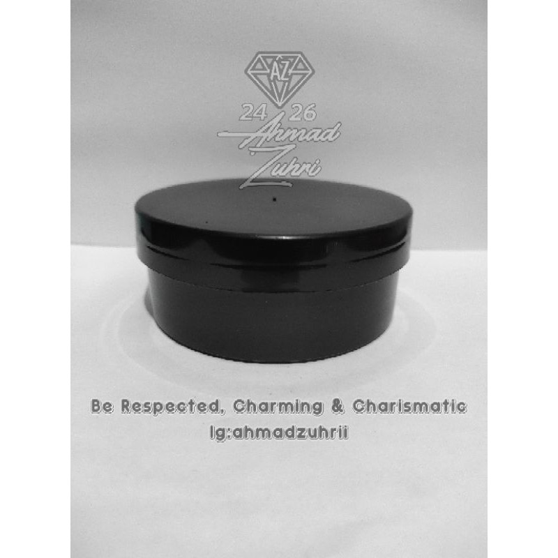 Pot Lulur 250gr Hitam Ceper - Tempat Lulur 250 gram - Pot Lulur 250 gram Hitam - Pot Plastik 250gram