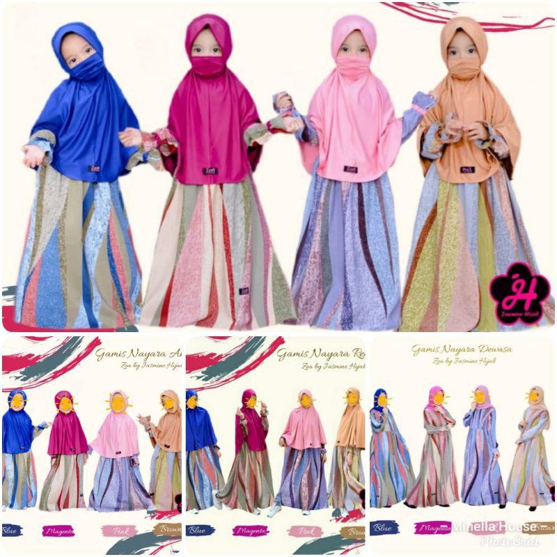 JASMINE HIJAB | Gamis Couple Kids and Mom "Nayara Series"