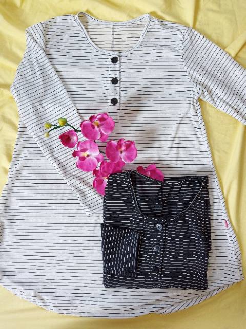 BUSUI KAOS SPANDEK SALUR KANCING BUKA PROMO 053salur