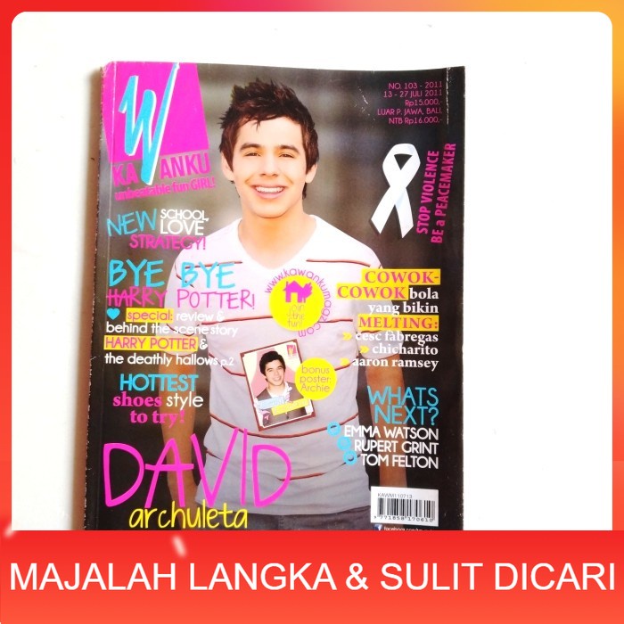 Majalah KAWANKU No.103 Jul 2011 Cover DAVID ARCHULETA Langka