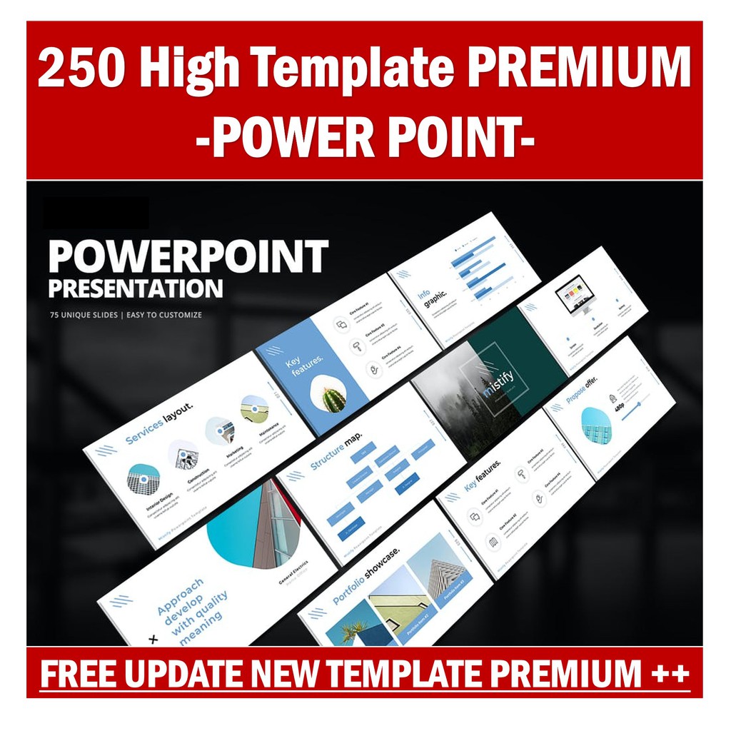 250 Template PowerPoint PREMIUM