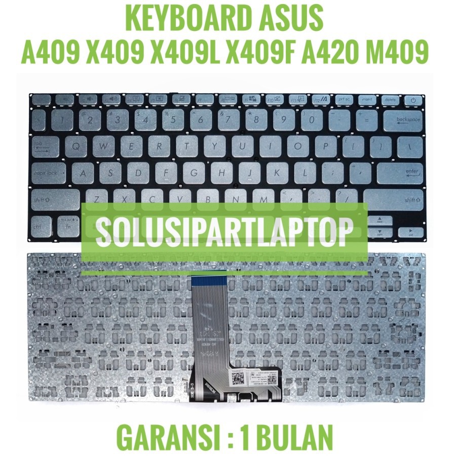 KEYBOARD ASUS VIVOBOOK A409 X409 X409JP X409JB X409FL X409JA X409FJ X409FB S14 S430 ON OFF SILVER