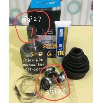 Cv Joint Dalam As Roda Depan Dalam As Kopel Honda HRV Manual 2015 Kiri