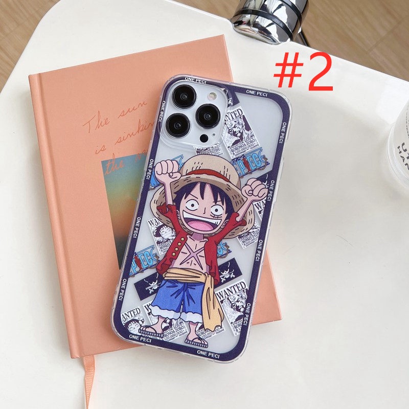 Anime One Piece Luffy Soft Case iP iPhone 11 12 13 Pro Max 6 6S 7 8 + Plus X XR SE 2020 XS Max Casing Xiaomi Redmi 9A 9C 9T Note 7 8 9 Pro