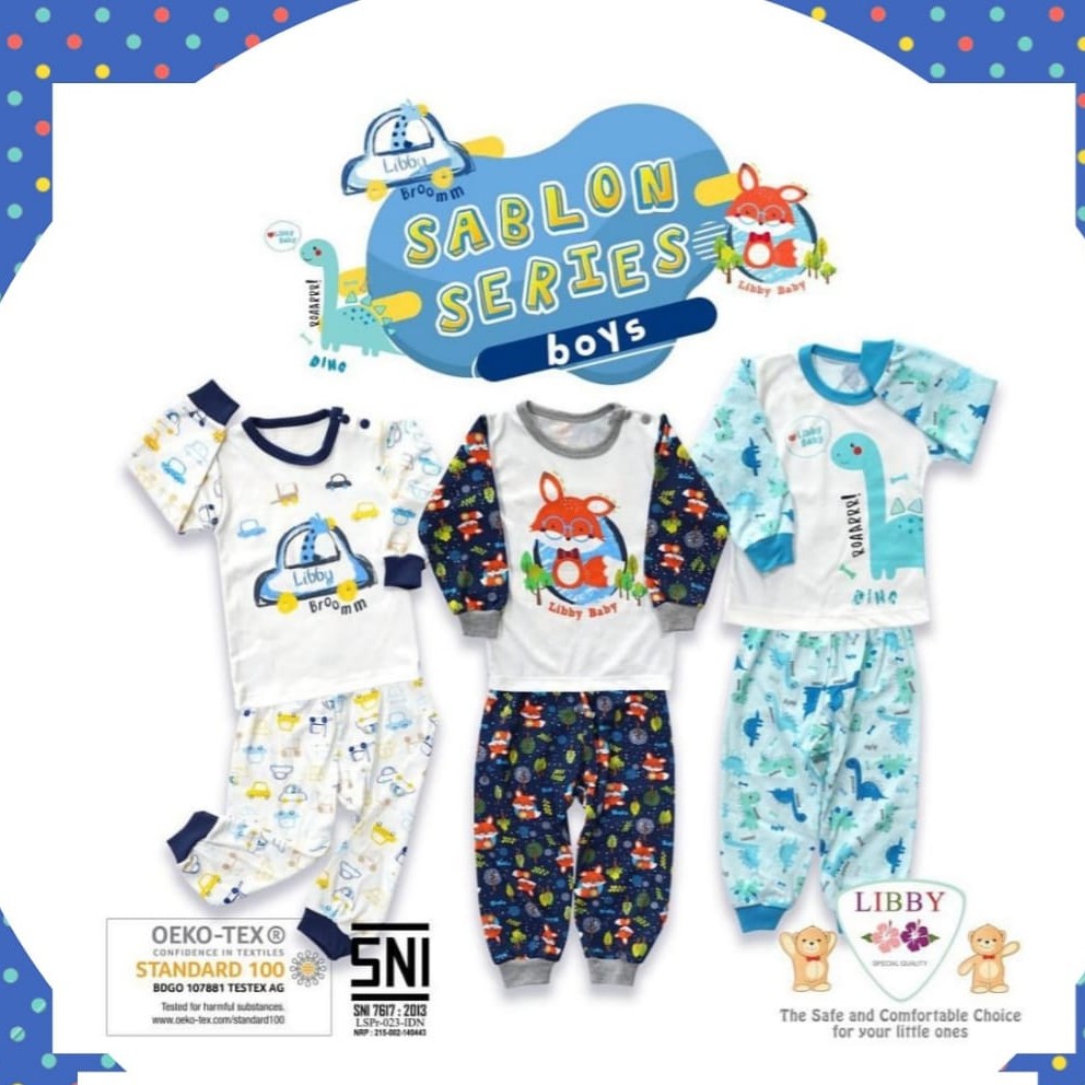 NEW LIBBY - Setelan PANJANG Libby Sablon Series BOY