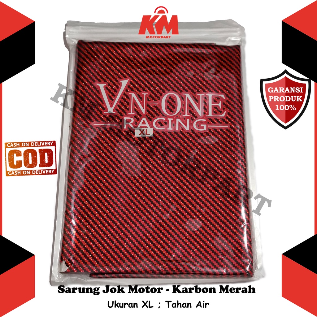 Sarung Jok Motor Karbon Variasi Asli Cover Carbon Besar Anti Air