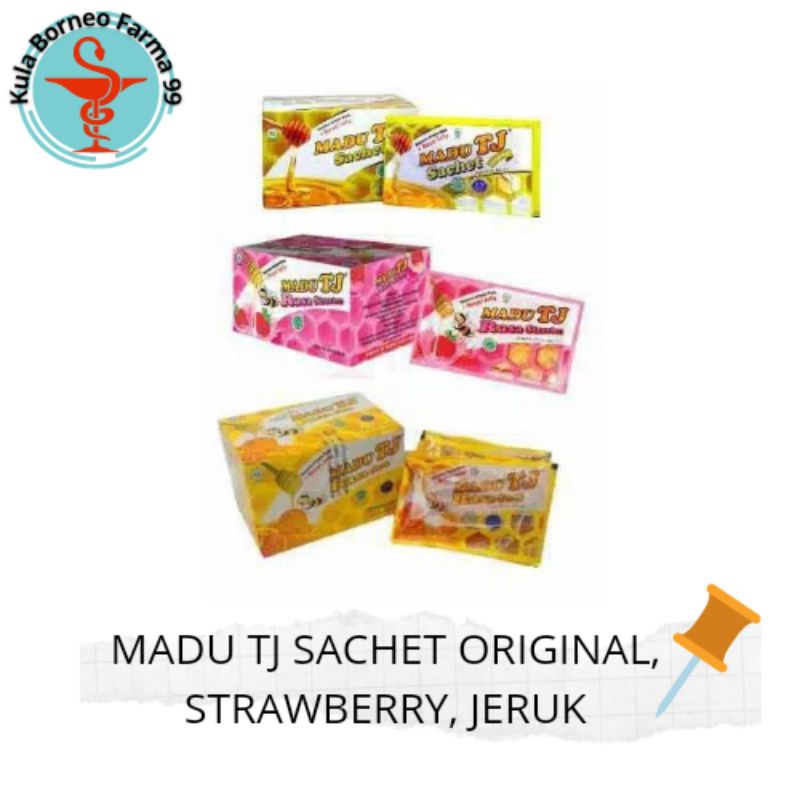 Madu TJ Sachet Original, Strawberry, Jeruk