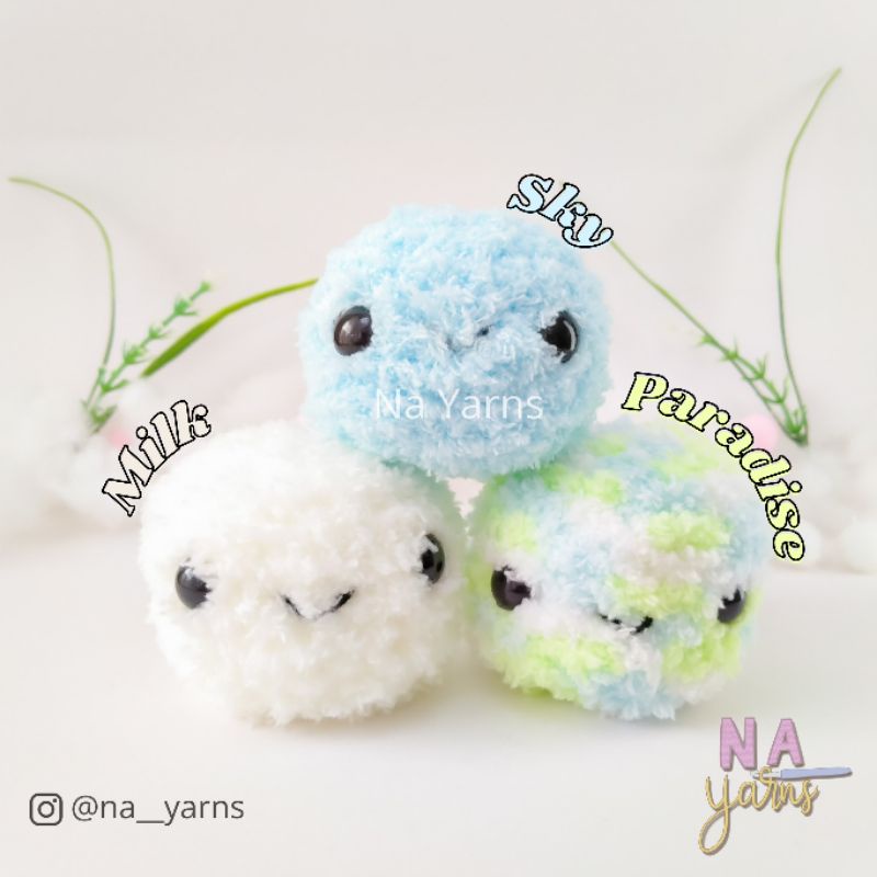 AMIGURUMI FUZZY FRIENDS SKY MILK PARADISE STRESS BALL +SQUEAKER / BONEKA RAJUT HANDUK MAINAN LEMBUT 
