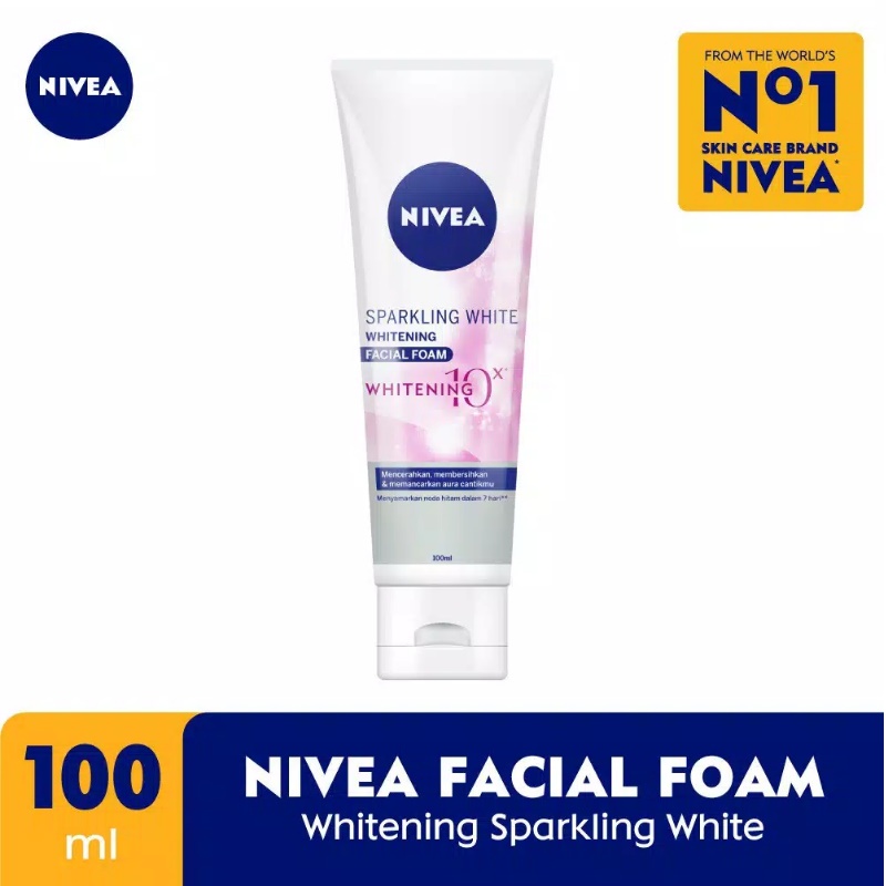 NIVEA Sparkling White Whitening Facial Foam 50gr / 100gr