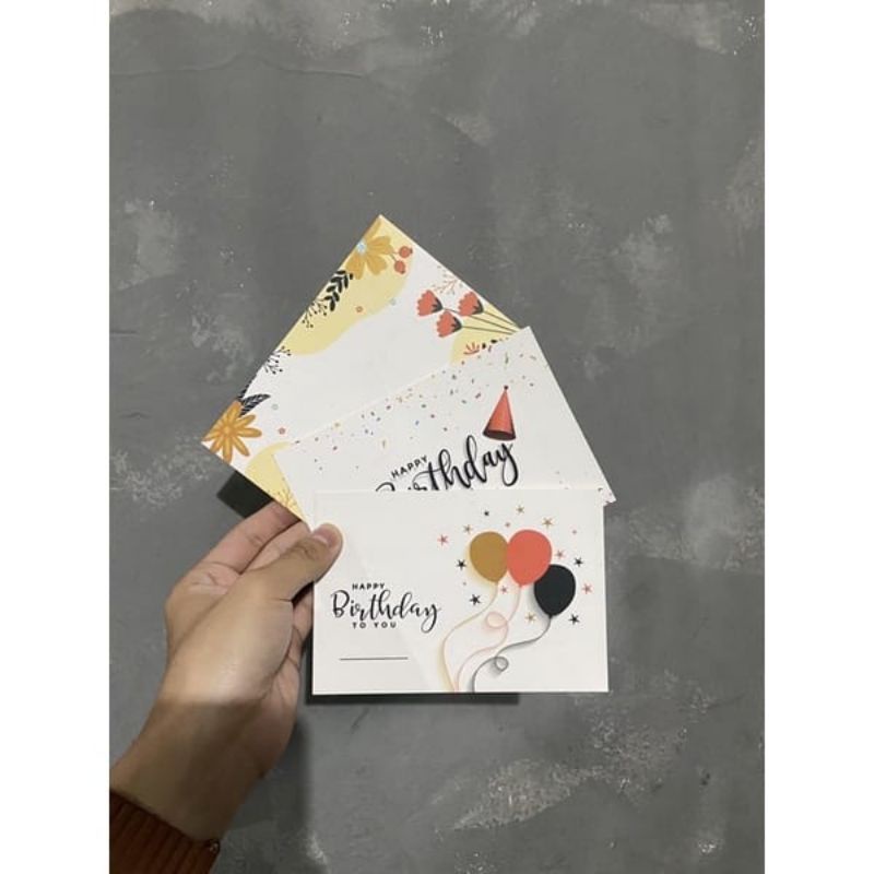 

BIRTHDAY CARD | INVITATION CARD IVORY HARD READY STOK