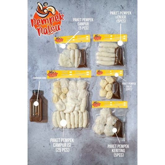

Pempek Palsu Campur isi 25