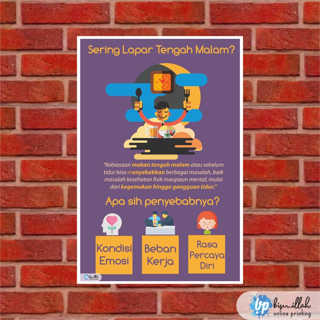 

Poster Kesehatan Sering Lapar tengah malam