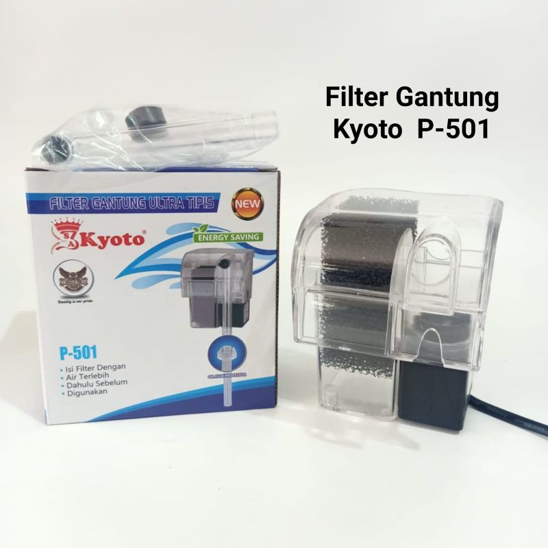 Filter Gantung Ultra Tipis P-501 Kyoto Filter Aquarium Pompa Aquarium Mesin Pompa