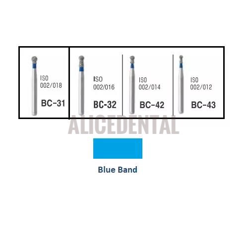 Dental diamond bur bulat round bur BC ball collar round bur MANI highspeed high speed BC31 BC-31 BC42 BC-42 BC43 BC-43 BC-S43 BC-S42