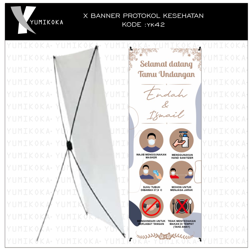 PAKET STAND BANNER XBANNER ACARA WISUDA KELULUSAN PROKES SPANDUK WEDDING PERNIKAHAN