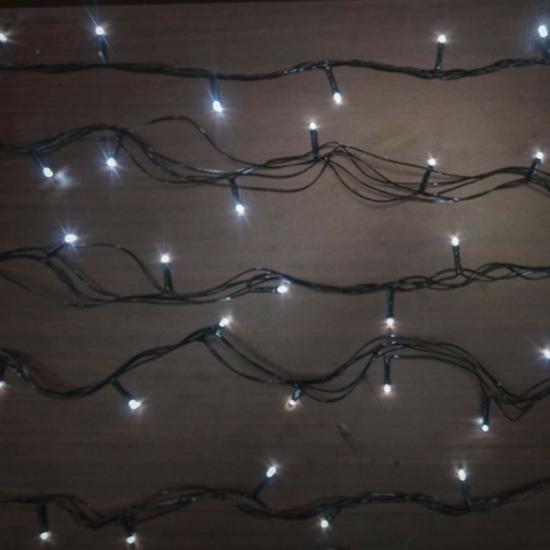 Lampu Natal LED 100 Lampu Clear Putih Kualitas